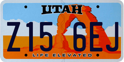 UT license plate Z156EJ