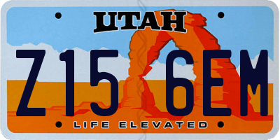 UT license plate Z156EM