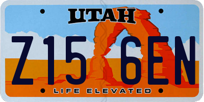 UT license plate Z156EN