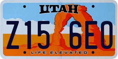 UT license plate Z156EO