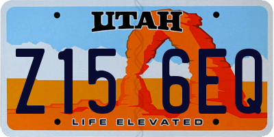 UT license plate Z156EQ