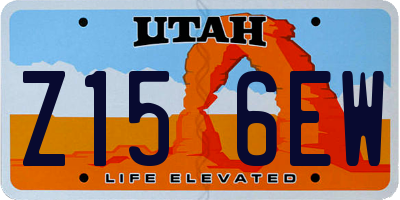 UT license plate Z156EW