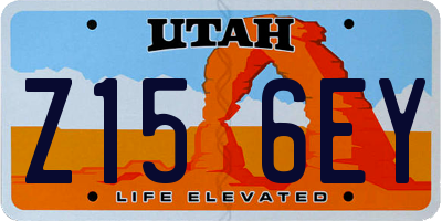 UT license plate Z156EY