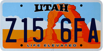 UT license plate Z156FA