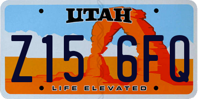 UT license plate Z156FQ