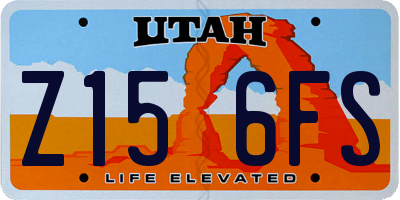 UT license plate Z156FS
