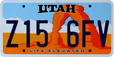 UT license plate Z156FV