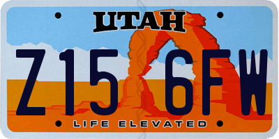 UT license plate Z156FW