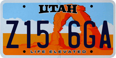 UT license plate Z156GA