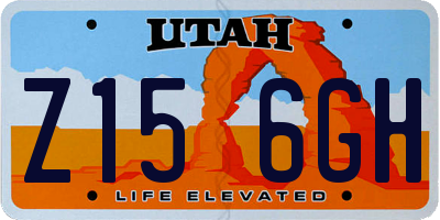 UT license plate Z156GH