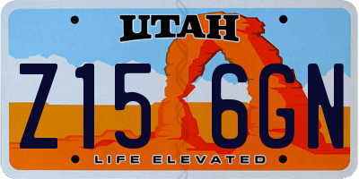 UT license plate Z156GN