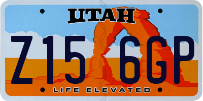 UT license plate Z156GP