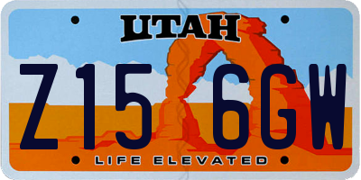 UT license plate Z156GW