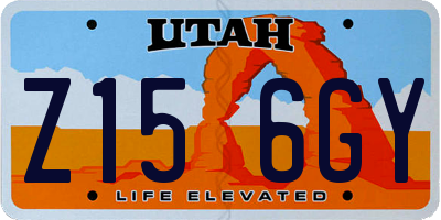 UT license plate Z156GY