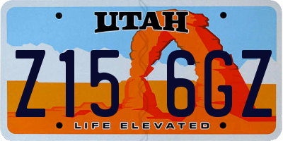 UT license plate Z156GZ