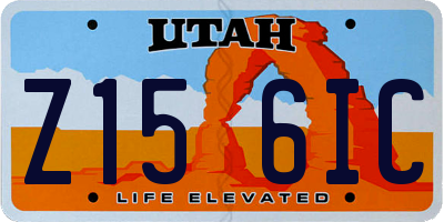 UT license plate Z156IC