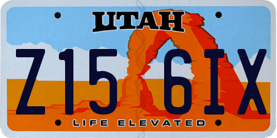 UT license plate Z156IX