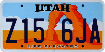 UT license plate Z156JA