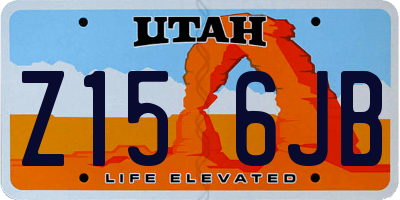 UT license plate Z156JB