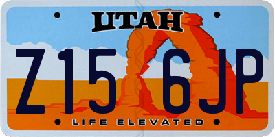 UT license plate Z156JP
