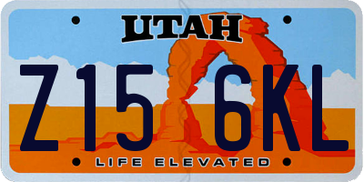 UT license plate Z156KL