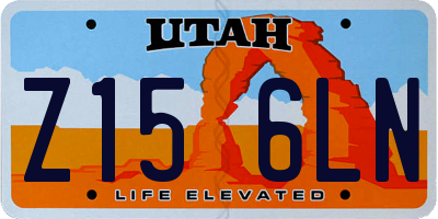 UT license plate Z156LN