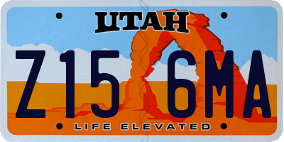 UT license plate Z156MA