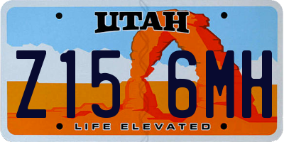 UT license plate Z156MH