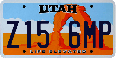 UT license plate Z156MP
