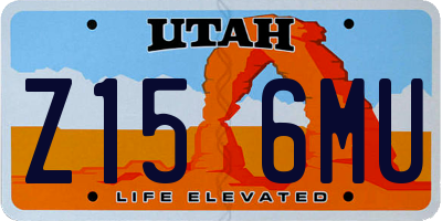 UT license plate Z156MU