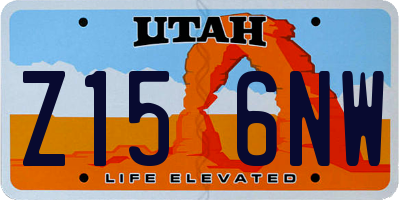 UT license plate Z156NW