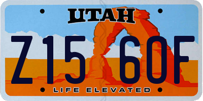 UT license plate Z156OF