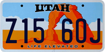 UT license plate Z156OJ