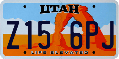 UT license plate Z156PJ