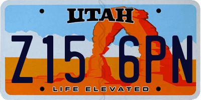 UT license plate Z156PN