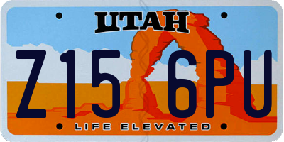UT license plate Z156PU