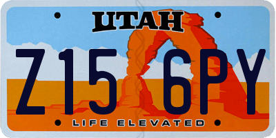 UT license plate Z156PY
