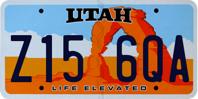 UT license plate Z156QA