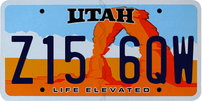 UT license plate Z156QW
