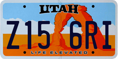 UT license plate Z156RI
