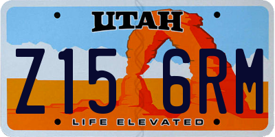 UT license plate Z156RM