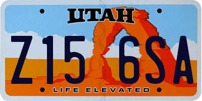 UT license plate Z156SA