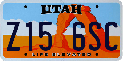 UT license plate Z156SC