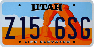 UT license plate Z156SG