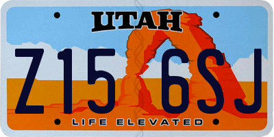 UT license plate Z156SJ