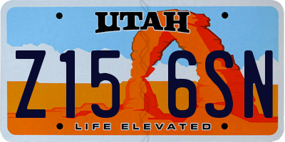 UT license plate Z156SN