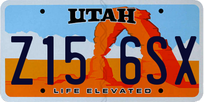 UT license plate Z156SX