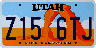 UT license plate Z156TJ
