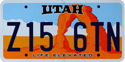 UT license plate Z156TN