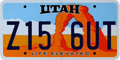 UT license plate Z156UT